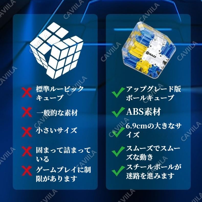 Amazon | Cavilla ルービックキューブ 驚きの複雑迷路 思考力を育てる